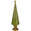 Northlight 23" Green Christmas Tree Cone On Pedestal With Star Topper Tabletop Decor