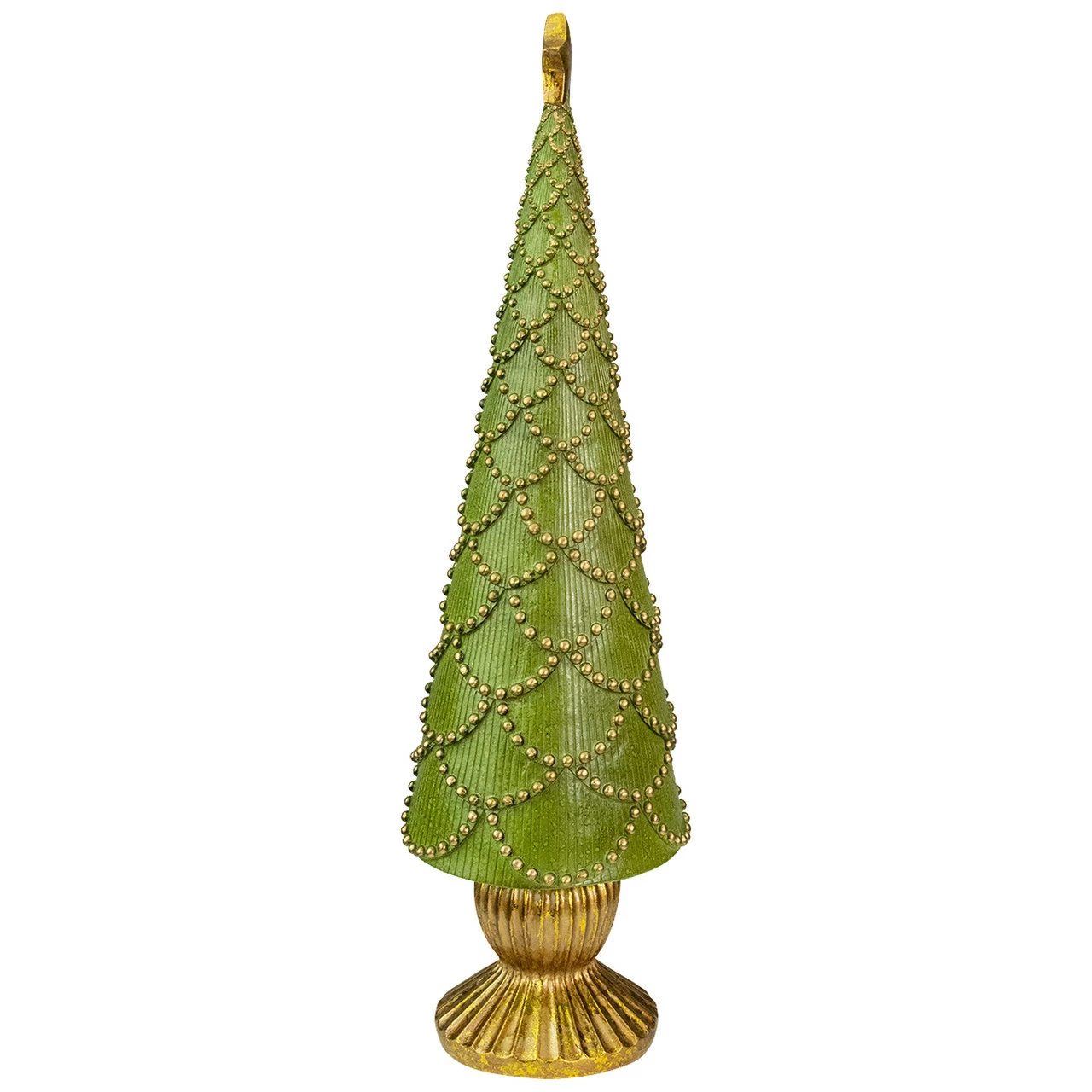 Northlight 17" Green Christmas Tree Cone On Pedestal With Star Topper Tabletop Decor 3 Northlight 17" Green Christmas Tree Cone On Pedestal With Star Topper Tabletop Decor - Image 3