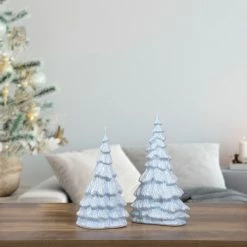 Northlight 10.5" Blue And White Textured Christmas Tree Tabletop Decor -Northlight Shop northlight hh93142 hh93143 style 75735.1651078276