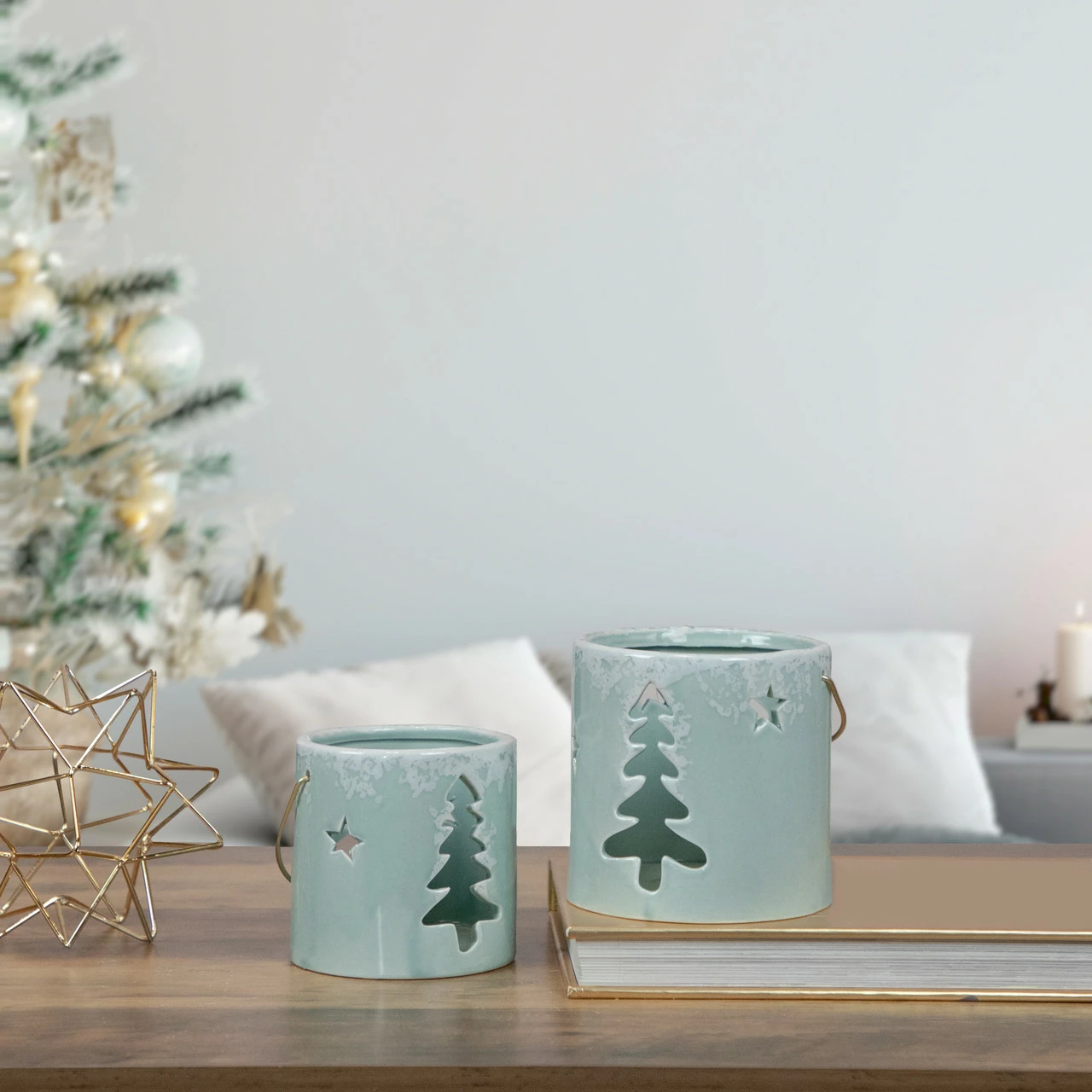 Northlight 3.75" Green Christmas Tree Cut Out Tea Light Candle Holder 2 Northlight 3.75" Green Christmas Tree Cut Out Tea Light Candle Holder - Image 2