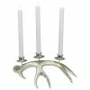 Northlight 12" Champagne Deer Antler Christmas Taper Candle Holder