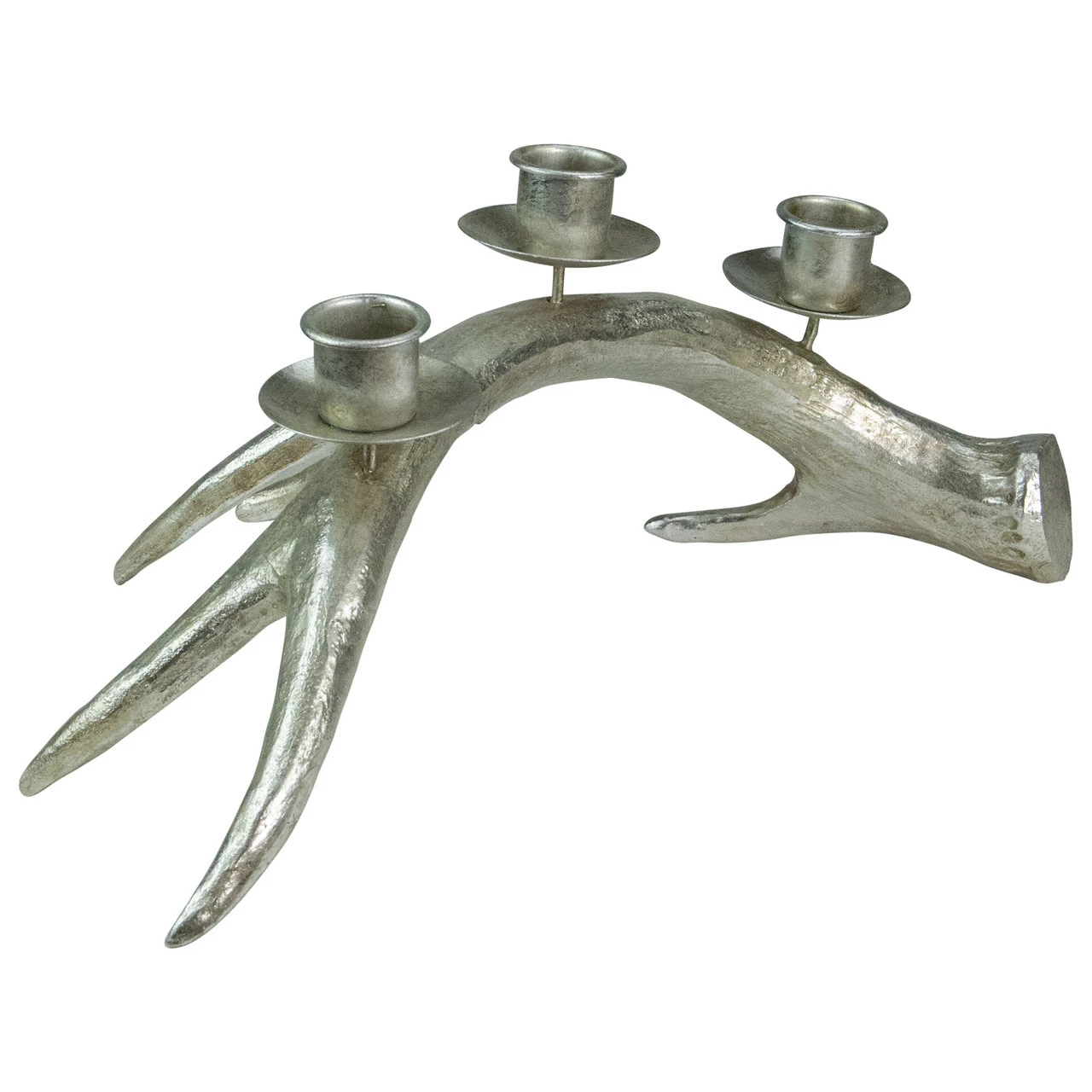 Northlight 12" Champagne Deer Antler Christmas Taper Candle Holder 4 Northlight 12" Champagne Deer Antler Christmas Taper Candle Holder - Image 4