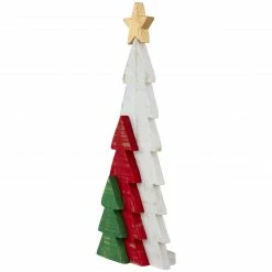 Northlight 16.5" Distressed Wooden Triple Christmas Tree With Star Table Top Decor -Northlight Shop northlight hh93167 2 81419.1665346764