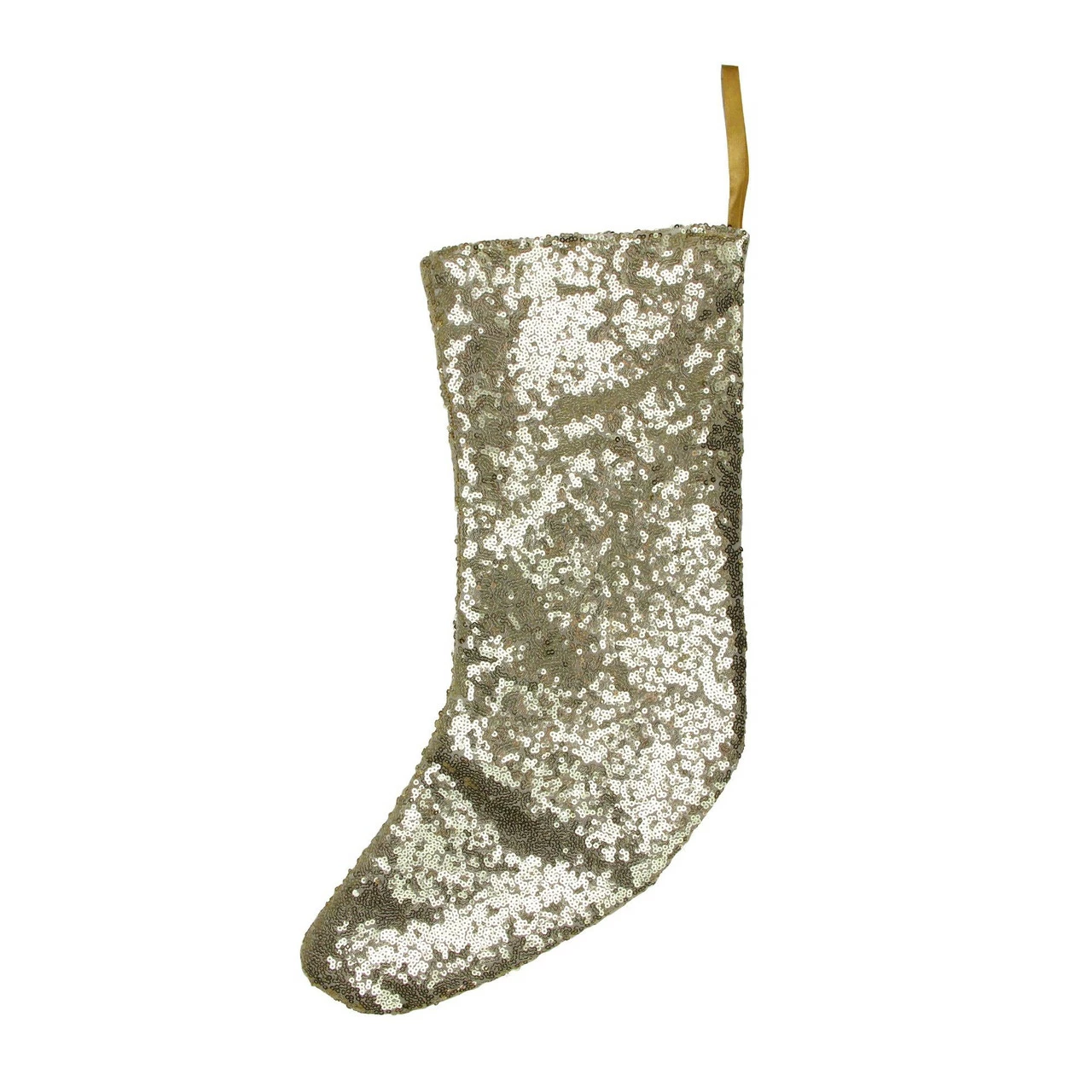 Northlight 17.5" Gray And White Sequins Accented Christmas Stocking 2 Northlight 17.5" Gray And White Sequins Accented Christmas Stocking - Image 2