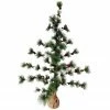 Northlight 35.25" Winter Berry Pine Tree With Pine Cones In Jute Base Christmas Decoration