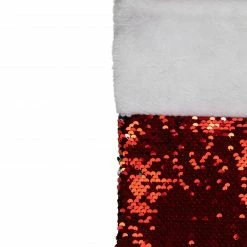 Northlight 19" Red And Silver Sequin Christmas Stocking With White Faux Fur Cuff -Northlight Shop northlight j90432 3 61150.1608350167