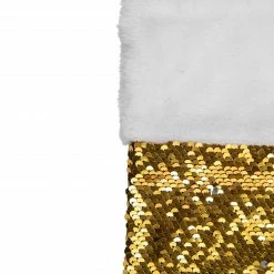 Northlight 19" Gold And Silver Sequin Christmas Stocking With White Faux Fur Cuff -Northlight Shop northlight j90433 3 59640.1608349778