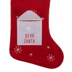 Northlight 19" Red And White "Dear Santa" Envelope Christmas Stocking -Northlight Shop northlight j90435 3 70775.1603850826
