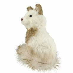 Northlight 9.25" White Sisal Fox With Gold Glitter Christmas Figure -Northlight Shop northlight ja01536 3 45658.1645750482
