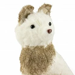 Northlight 9.25" White Sisal Fox With Gold Glitter Christmas Figure -Northlight Shop northlight ja01536 5 20781.1645750482