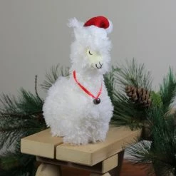 Northlight 13" Plush Standing Llama With Jingle Bell Necklace Christmas Tabletop Figure -Northlight Shop northlight ja15776 3 27310.1587644200