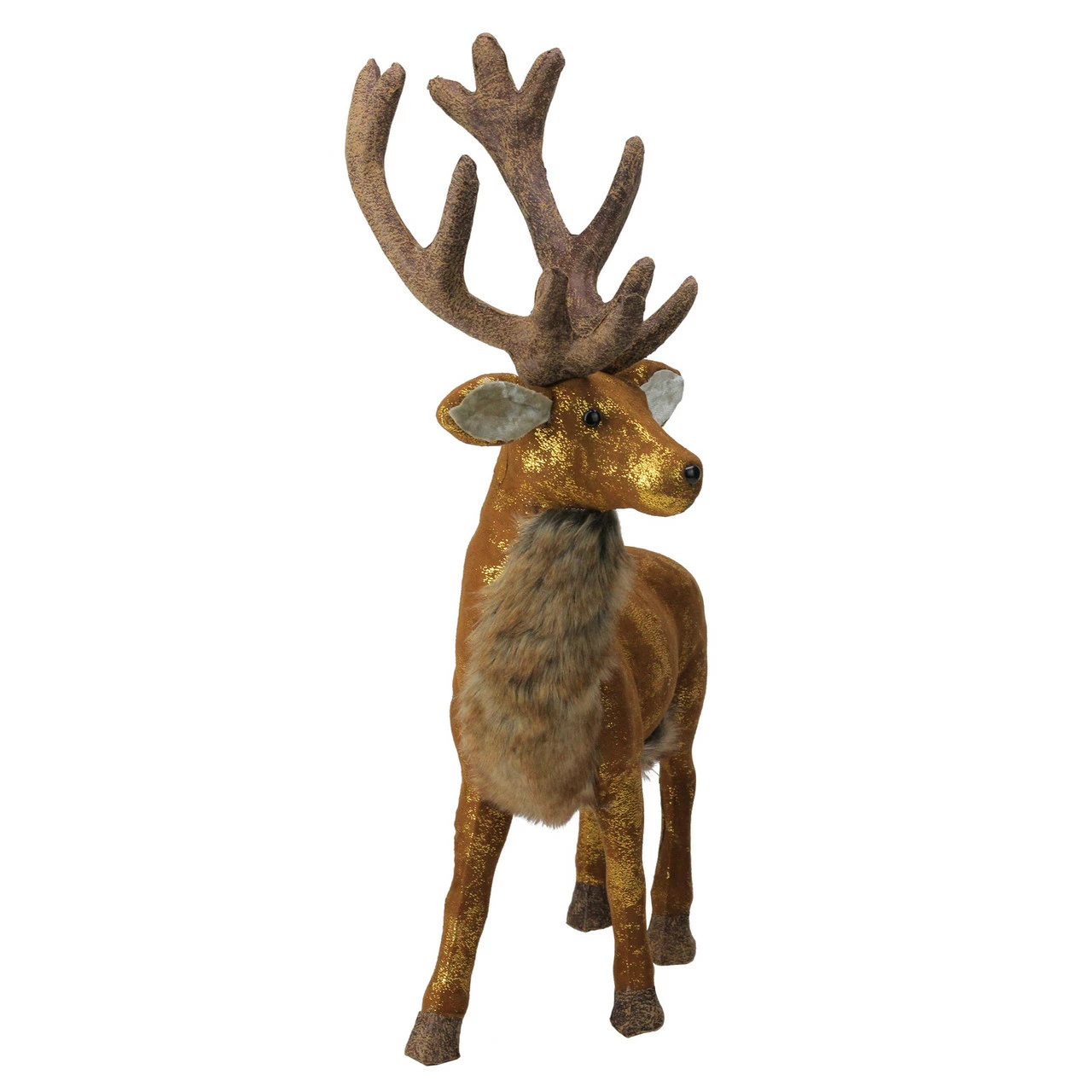 Northlight 24” Brown And Gold Standing Reindeer Christmas Tabletop Figure 2 Northlight 24” Brown And Gold Standing Reindeer Christmas Tabletop Figure - Image 2