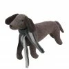 Northlight 7.5” Plush Brown Dachshund Dog With Scarf Christmas Decoration