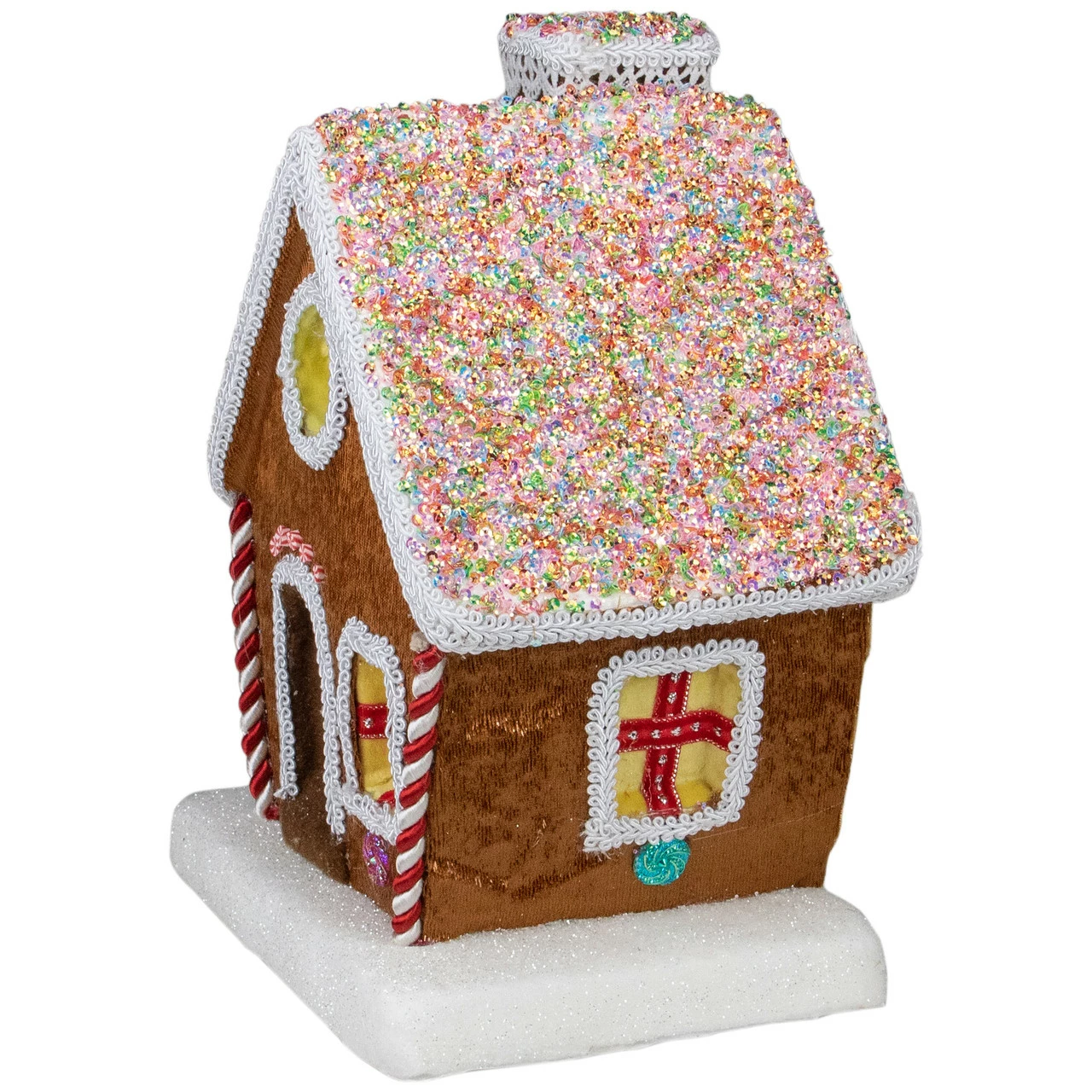 Northlight 14.5" Gingerbread Kisses Christmas Gingerbread House 3 Northlight 14.5" Gingerbread Kisses Christmas Gingerbread House - Image 3