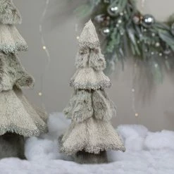 Northlight 14" Gray And Beige Triangular Table Top Christmas Tree With Glitter -Northlight Shop northlight ja87533 5 30518.1613536555