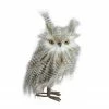Northlight 12" Standing White And Gray Owl Table Top Christmas Figure