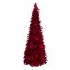 Northlight 24" Plum Feather Table Top Christmas Tree With Glitter