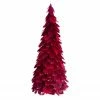 Northlight 18-Inch Plum Feather Cone Table Top Christmas Tree With Glitter