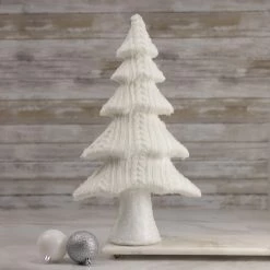 Northlight 16.75" Cream Cable Knit Christmas Tree Tabletop Decoration -Northlight Shop northlight ja93302 style 49631.1645836905