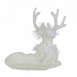 Northlight 9.75" White Cable Knit Sitting Reindeer Christmas Figure -Northlight Shop northlight ja93304 3 99736.1645836906
