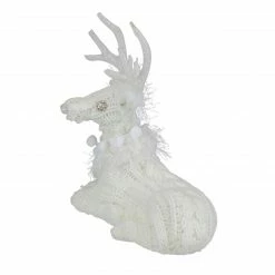 Northlight 9.75" White Cable Knit Sitting Reindeer Christmas Figure -Northlight Shop northlight ja93304 4 06876.1645836906
