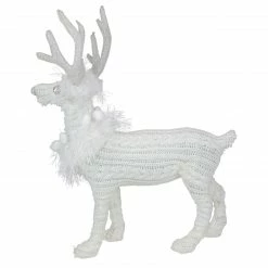 Northlight 13.5" White Cable Knit Standing Reindeer Christmas Figure -Northlight Shop northlight ja93305 3 69944.1645836906