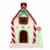 Northlight 11" White And Red Peppermint Candy House Christmas Decoration