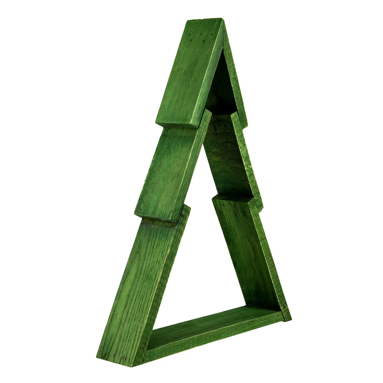 Northlight 12" Green Geometric Wooden Christmas Tree Tabletop Display 3 Northlight 12" Green Geometric Wooden Christmas Tree Tabletop Display - Image 3