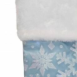 Northlight 19" LED Lighted Blue Iridescent Glittered Snowflake Christmas Stocking -Northlight Shop northlight l27895 1 43170.1588355122
