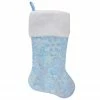 Northlight 19" LED Lighted Blue Iridescent Glittered Snowflake Christmas Stocking