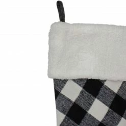 Northlight 23" Black And White Rustic Checkered Christmas Stocking -Northlight Shop northlight l27902 2 36822.1588344821