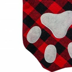 Northlight 15.5" Red And Black Buffalo Plaid Pet Embroidered Christmas Stocking -Northlight Shop northlight l27909 3 69070.1664726381