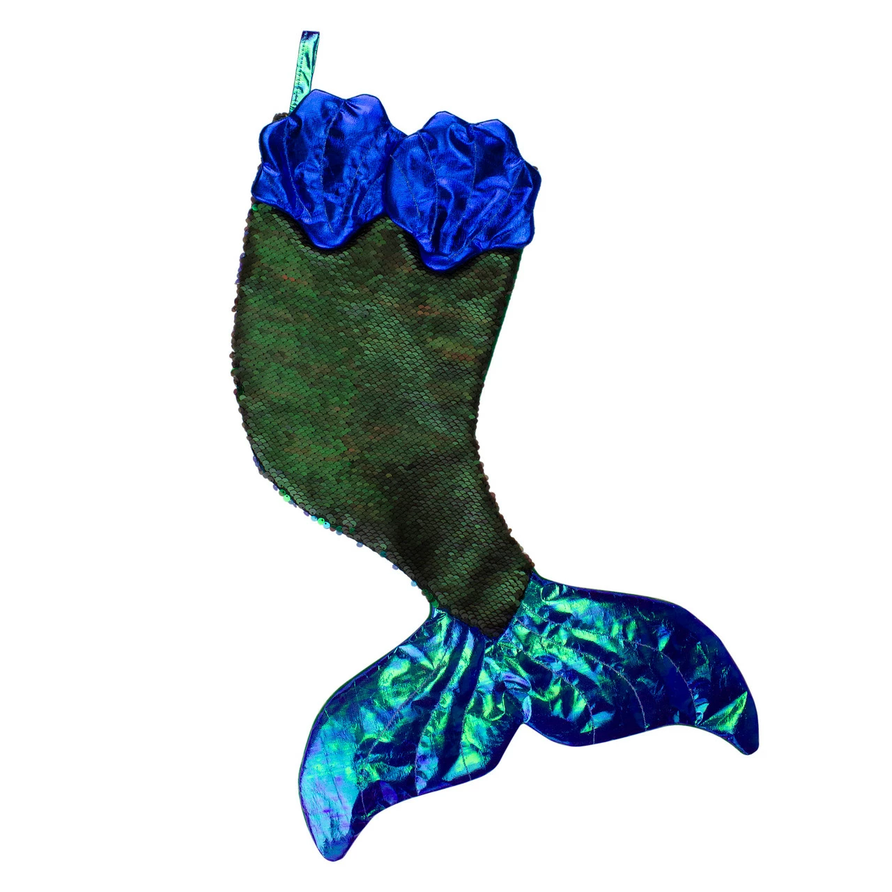 Northlight 24" Green And Black Sequined Iridescent Mermaid Christmas Stocking 3 Northlight 24" Green And Black Sequined Iridescent Mermaid Christmas Stocking - Image 3