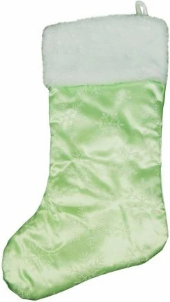 Northlight 20" Mint Green Iridescent Glittered Snowflake Christmas Stocking -Northlight Shop northlight l35327 2 38017.1599786792