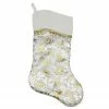 Northlight 20.5" Metallic Silver And Gold Flourish Christmas Stocking With Curved Cuff