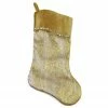 Northlight 20.5" Metallic Gold Christmas Stocking With Curved Cuff