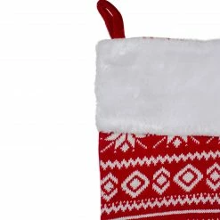 Northlight 22" Red And White Rustic Lodge Knit Christmas Stocking With Cuff -Northlight Shop northlight l35644 4 67201.1588350305