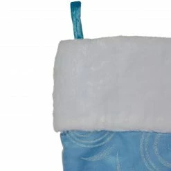 Northlight 20.5" Light Blue And White Glittered Swirl Christmas Stocking With Faux Fur Cuff -Northlight Shop northlight l35658 4 43203.1588350364