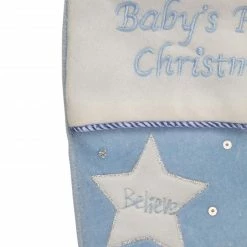 Northlight 20" Blue Babys First Christmas Velveteen Snowman Angel Christmas Stocking -Northlight Shop northlight l50739 1 85434.1588350214