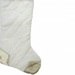 Northlight 20.5" Quilted Cream And Tan Velveteen Christmas Stocking With Faux Fur Cuff -Northlight Shop northlight l85457 2 74065.1588350418