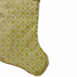 Northlight 20.5" Gold And Brown Glitter Star Print Christmas Stocking -Northlight Shop northlight l85467 2 39785.1588357551