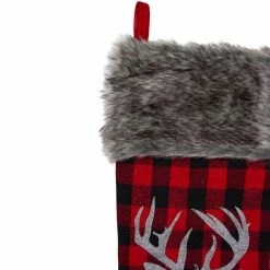 Northlight 20.5" Red And Black Buffalo Plaid Reindeer Christmas Stocking -Northlight Shop northlight l85523 4 59747.1664033594