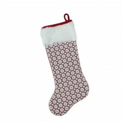 Northlight 20.5" Red And White Lace Christmas Stocking With Cuff -Northlight Shop northlight l85533 2 77817.1665610431