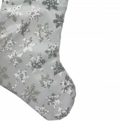 Northlight 19 White And Silver Sequin Snowflake Christmas Stocking -Northlight Shop northlight l85555 2 24214.1588344778