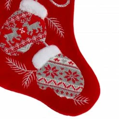 Northlight 20.5-Inch Red And White Winter Mittens Embroidered Christmas Stocking -Northlight Shop northlight l87989 3 sample 64607.1604196380
