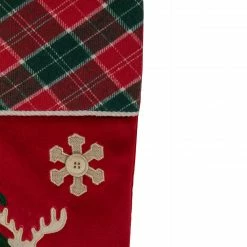 Northlight 20.5-Inch Red And Green Plaid Christmas Stocking With A Pine Tree And Moose 5 Northlight 20.5-Inch Red And Green Plaid Christmas Stocking With A Pine Tree And Moose -Northlight Shop northlight l88010 2 sample 36611.1665610434