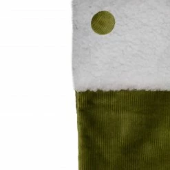 Northlight 20.5-Inch Green And White Corduroy Christmas Stocking -Northlight Shop northlight l88030 2 sample 64546.1664379675