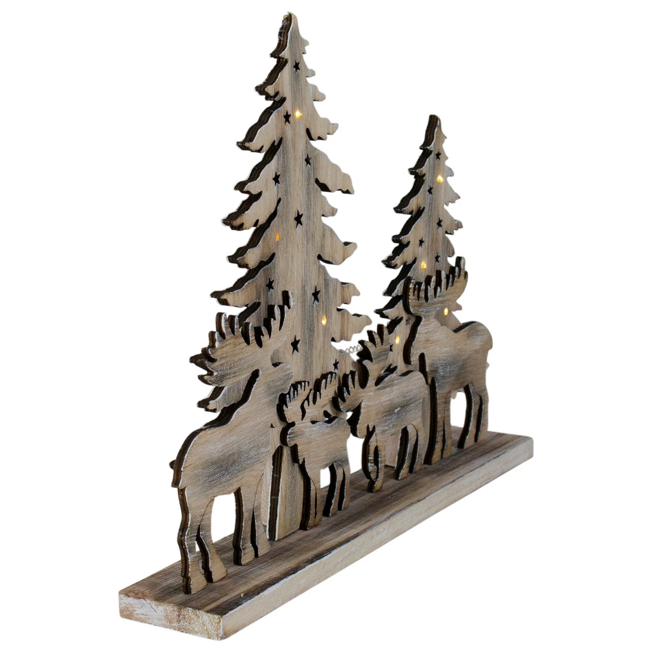 Northlight 13.5" LED Lighted Moose Family Christmas Tabletop Decoration 2 Northlight 13.5" LED Lighted Moose Family Christmas Tabletop Decoration - Image 2