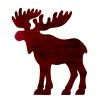 Northlight 25.5" Red And Black Stained Standing Moose Christmas Tabletop Decor