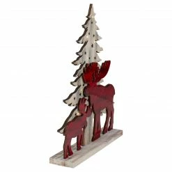 Northlight 13.5" LED Lighted Glossy Red Moose With Christmas Tree Decoration -Northlight Shop northlight lk26773 2 sample 04276.1665346764